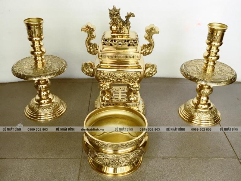 Bộ đỉnh đồng mini có vẻ đẹp tinh tế